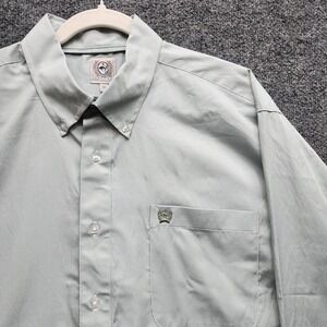 Cinch Button Down Western Ranch Cowboy Rodeo Tencel Lyocell Stripe Shirt Men's M